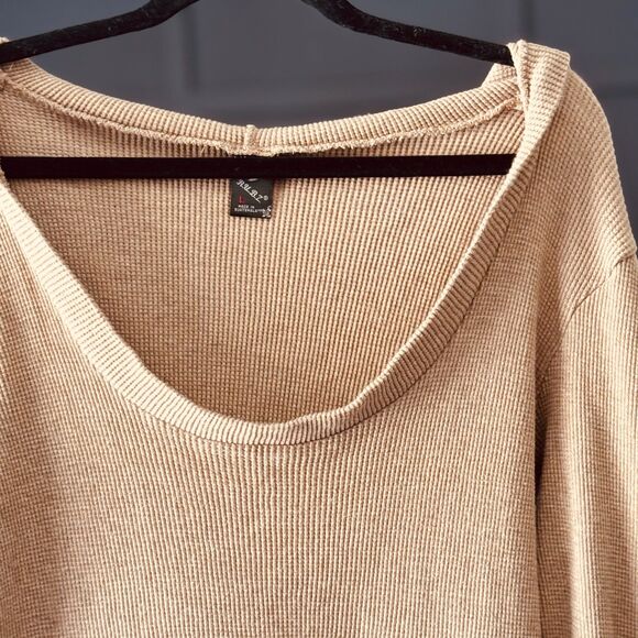 Rubz Y2K / 2000s waffle knit hoodie Large - Picture 2 of 10